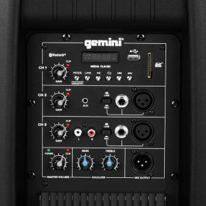 GEMINI AS-2112BT Kolumna aktywna 12", 1500W peak, BT, MP3, USB, mikser 3 kanały