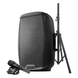 GEMINI AS-2115BTPK Kolumna aktywna 15" ze statywem, 2000W peak, BT, MP3, USB, mikser 3 kanały