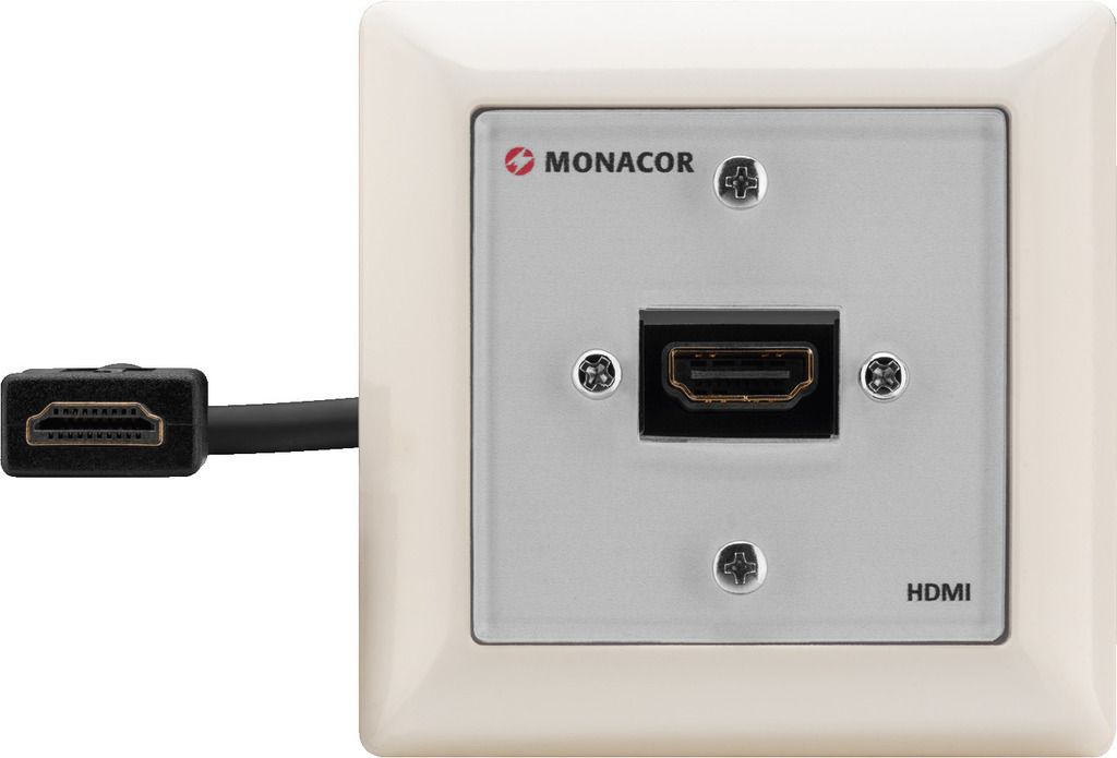 Monacor MDF-INS-HDWP - Panel ścienny MondeF HDMI, do montażu wpustowego