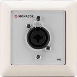 Monacor MDF-INS-XLR - Panel ścienny MondeF z gniazdem Combo (XLR/6.3mm), do montażu wpustowego