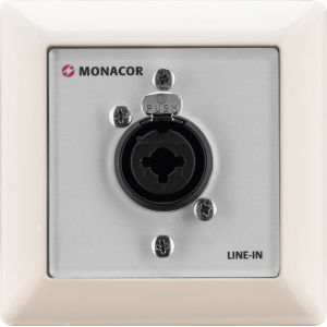Monacor MDF-INS-XLR - Panel ścienny MondeF z gniazdem Combo (XLR/6.3mm), do montażu wpustowego