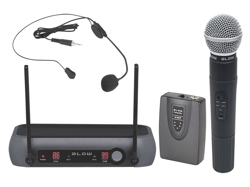 BLOW PRM903 - system bezprzewodowy z mikrofonem doręcznym i nagłownym