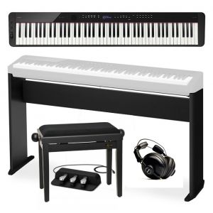 CASIO PX-S1100 - pianino cyfrowe + statyw + ława + kontroler nożny + słuchawki