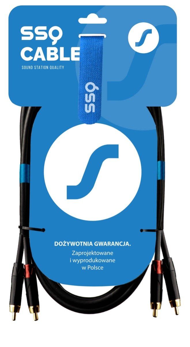 SSQ RCARCA1 - kabel 2xRCA- 2xRCA 1 metrowy SSQ RCARCA1 - kabel 2xRCA- 2xRCA 1 metrowy