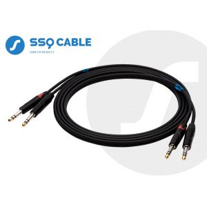 SSQ JSJS1 - kabel 2x JACK STEREO - 2x JACK STEREO 1 metrowy