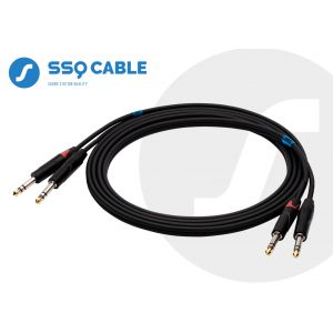SSQ JSJS2 - kabel 2x JACK STEREO - 2x JACK STEREO 2 metrowy
