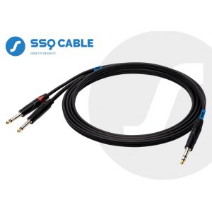 SSQ JSJM1 - kabel Jack stereo - 2x Jack Mono 1 metrowy