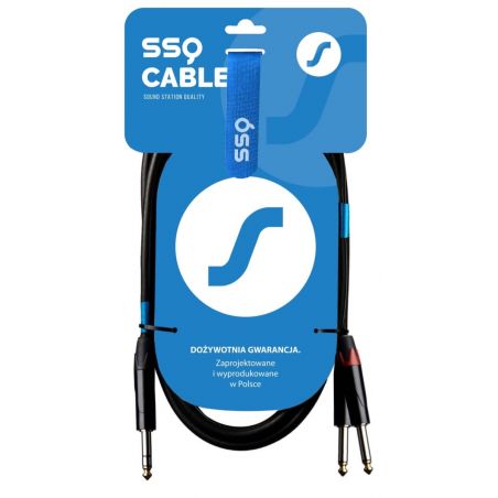 SSQ JSJM2 - kabel Jack stereo - 2x Jack Mono 2 metrowy