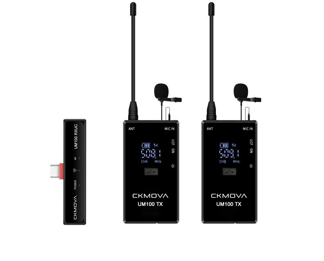 CKMOVA UM100 Kit4 - podwójny bezprzewodowy zestaw na USB-C CKMOVA UM100 Kit4 - podwójny bezprzewodowy zestaw na USB-C