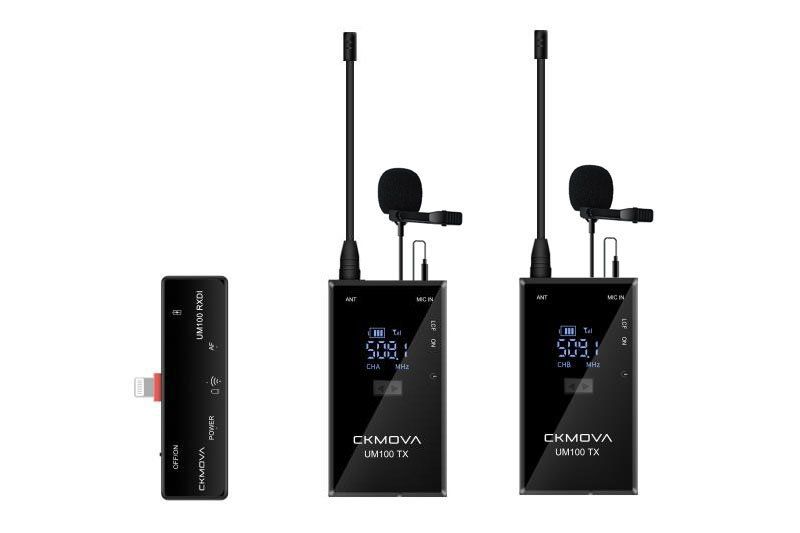CKMOVA UM100 Kit6 - podwójny bezprzewodowy zestaw na ligtning CKMOVA UM100 Kit6 - podwójny bezprzewodowy zestaw na ligtning