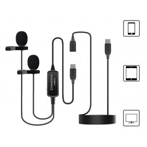 CKMOVA LCM6CD - podwójny mikrofon krawatowy na USB C