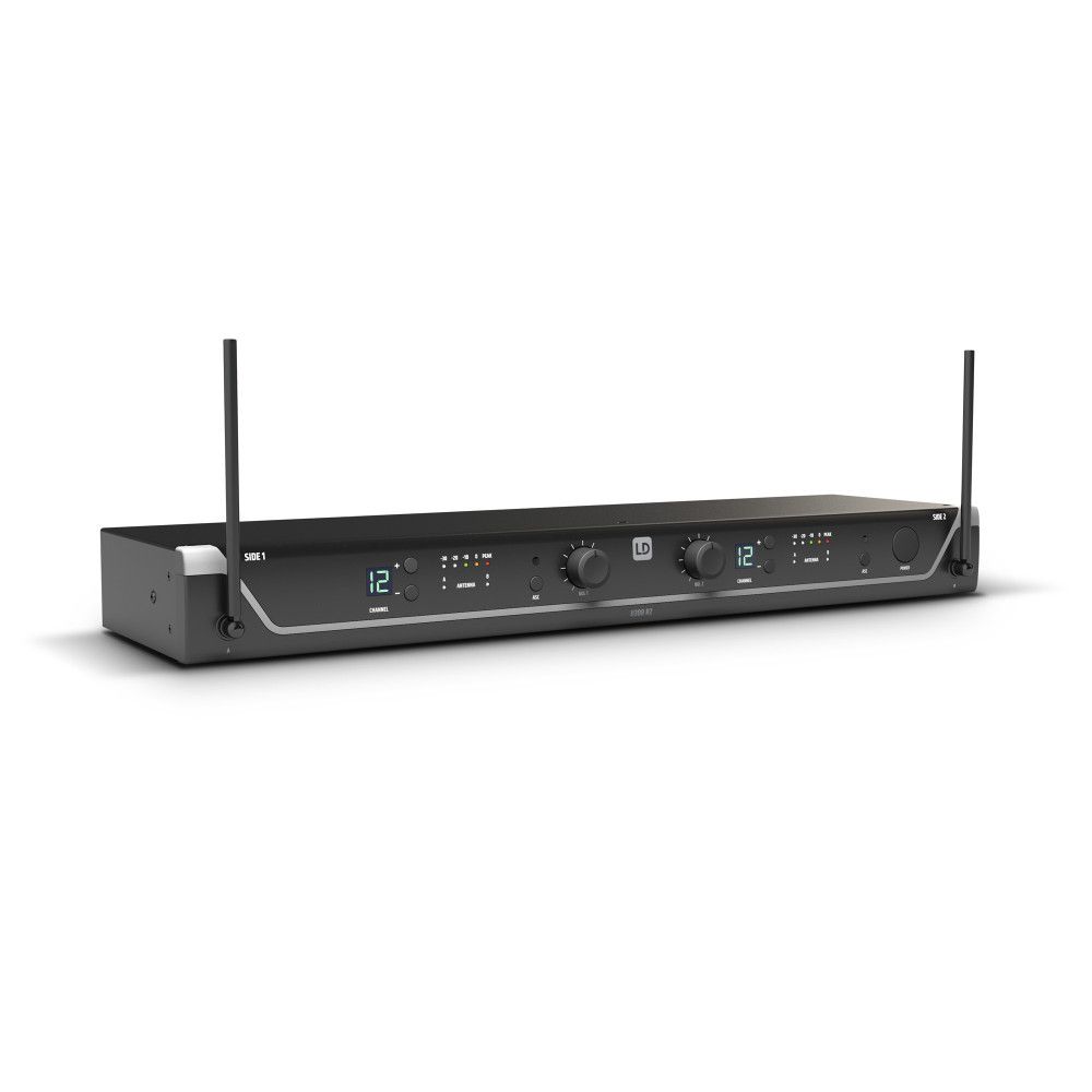 LD Systems U308 R2 - Odbiornik podwójny - 863 - 865 MHz + 823 - 832 MHz