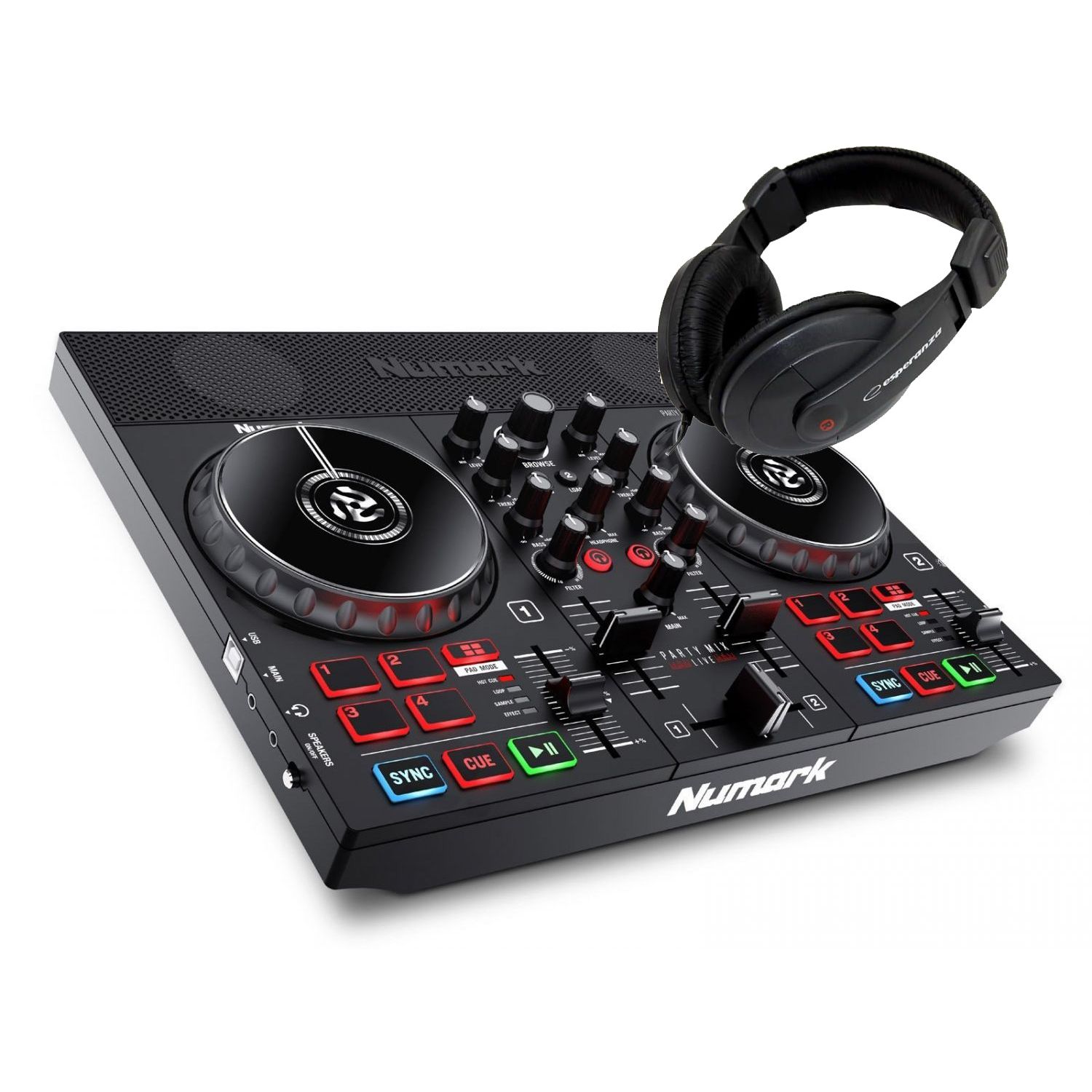 Numark Party Mix LIVE - kontroler DJ + słuchawki