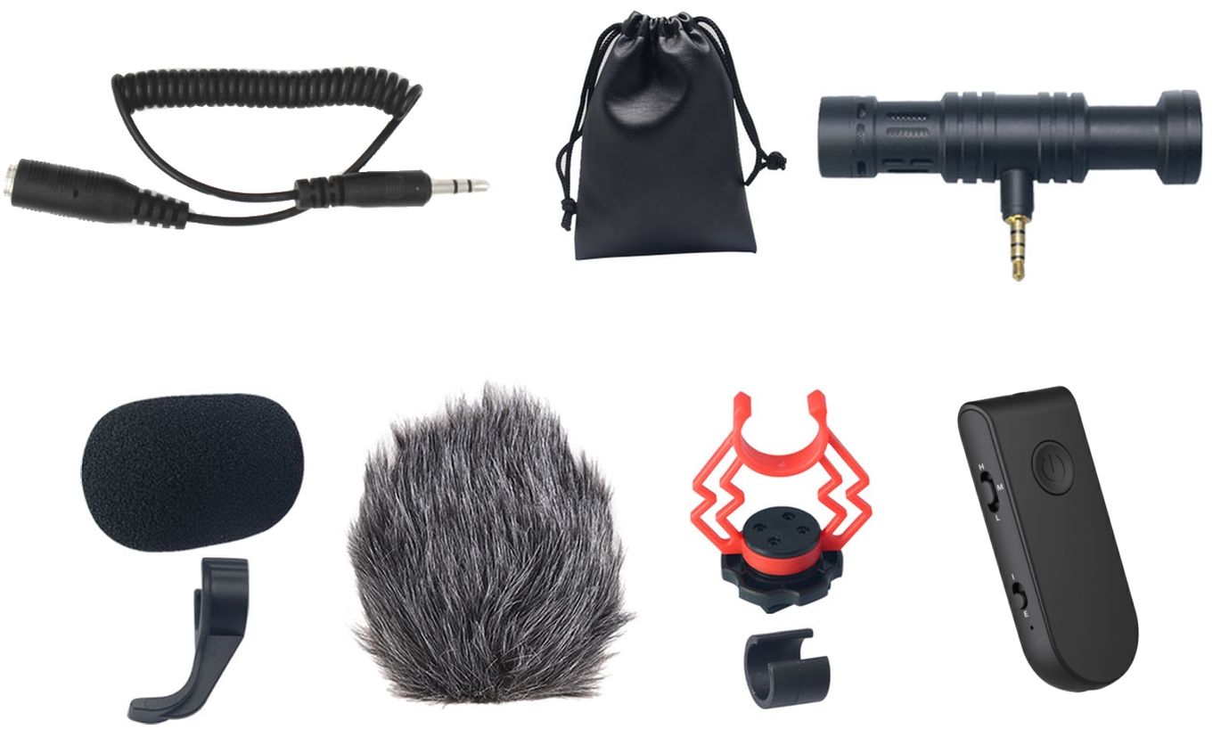 AmpRidge- MightyMic F Pack- bezprzewodowy mikrofon shotgun do smartfonów, tabletów i aparatów AmpRidge- MightyMic F Pack- bezprzewodowy mikrofon shotgun do smartfonów, tabletów i aparatów