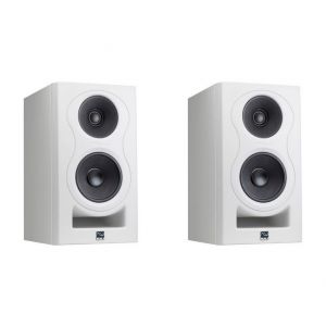 Kali Audio 2x IN-5W - monitory studyjne aktywne, białe (para) + statywy