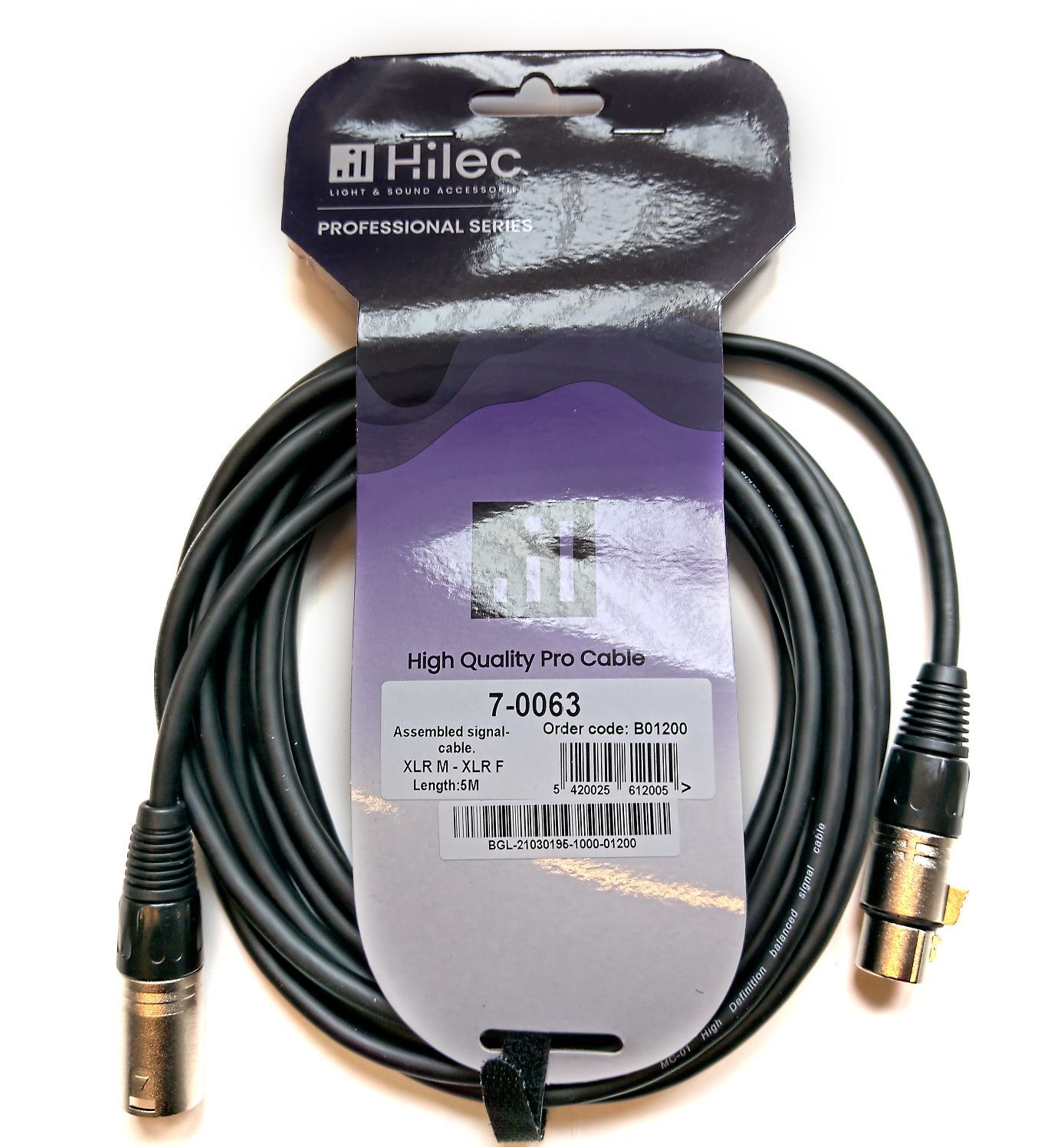 HILEC 7-0063 XLR M - XLR F (5m) - przewód XLR-XLR