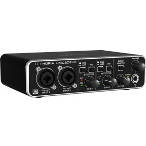Behringer UMC202HD - interfejs audio / MIDI + słuchawki SRH240A + mikrofon AT2020