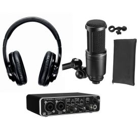 Behringer UMC202HD - interfejs audio / MIDI + słuchawki SRH240A + mikrofon AT2020