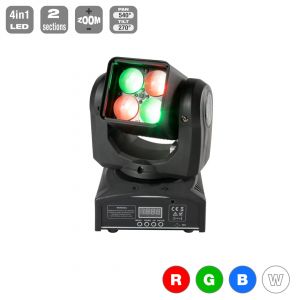 Flash LED MOVING HEAD 4x15W RGBW 4in1 OSRAM ZOOM - głowa ruchoma F7100553