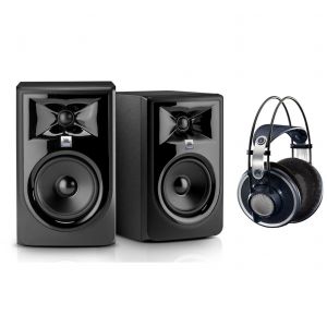 JBL 2x 308P MkII + AKG K702 - monitory i słuchawki studyjne