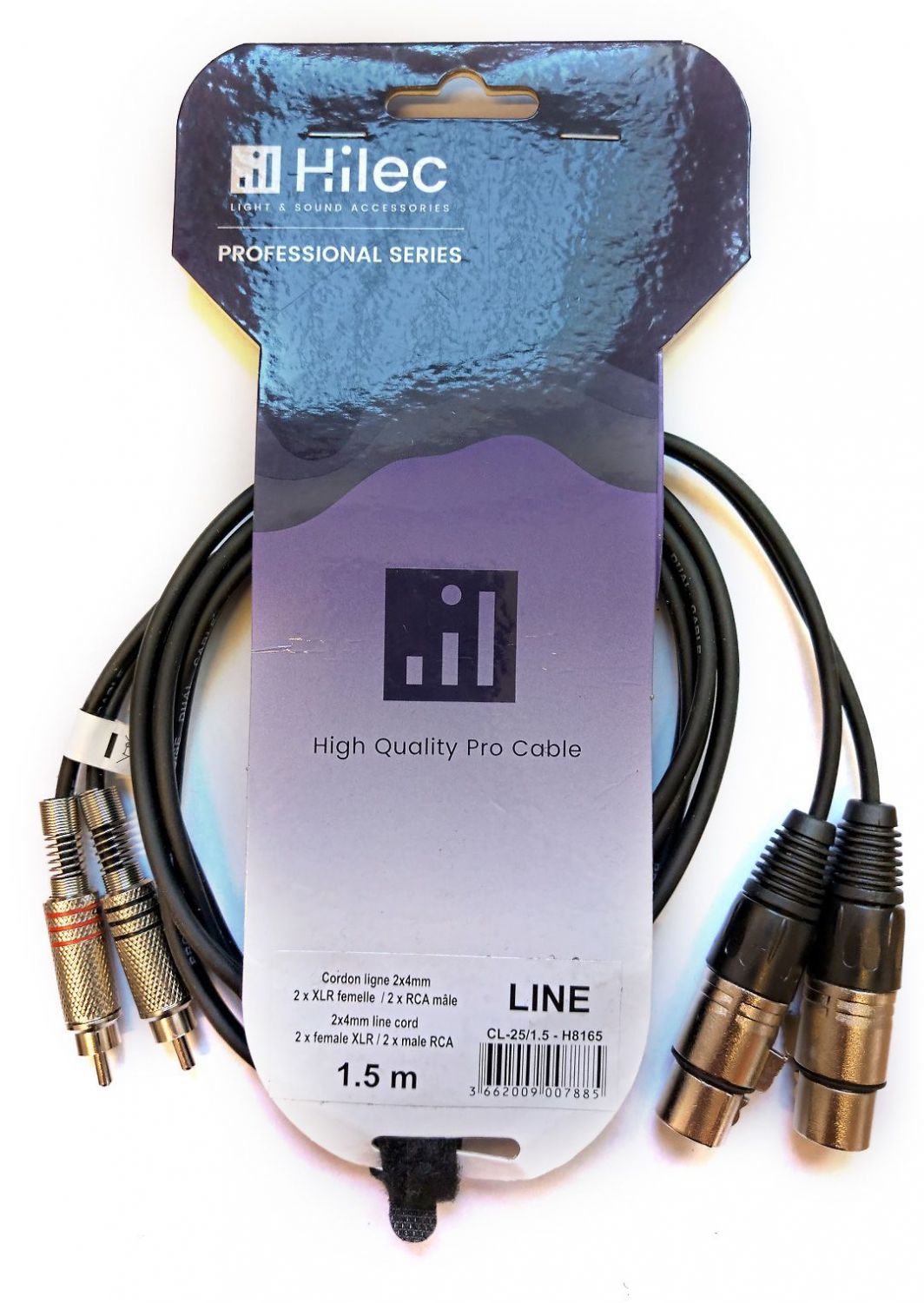 HILEC CL-25/1.5 - Kabel 2 x XLR / 2 x RCA