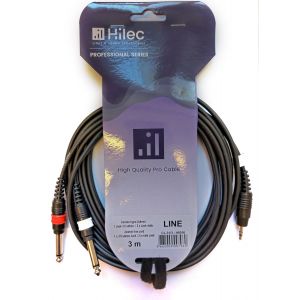 HILEC CL-31/3 - kabel stereo mjack - 2xjack (3m)