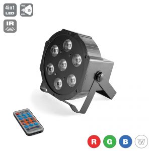 Flash LED PAR 56 7x10W RGBW SOCETS +IR