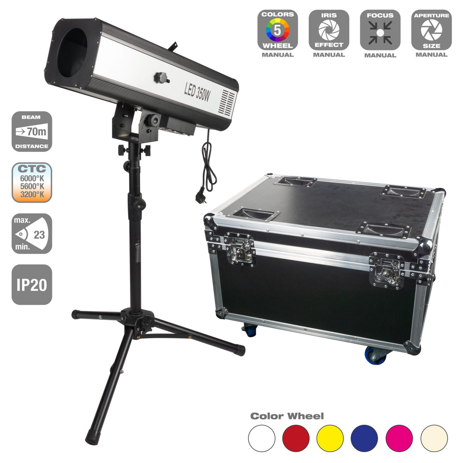 Flash Follow Spot 350W + Case Flash Follow Spot 350W + Case