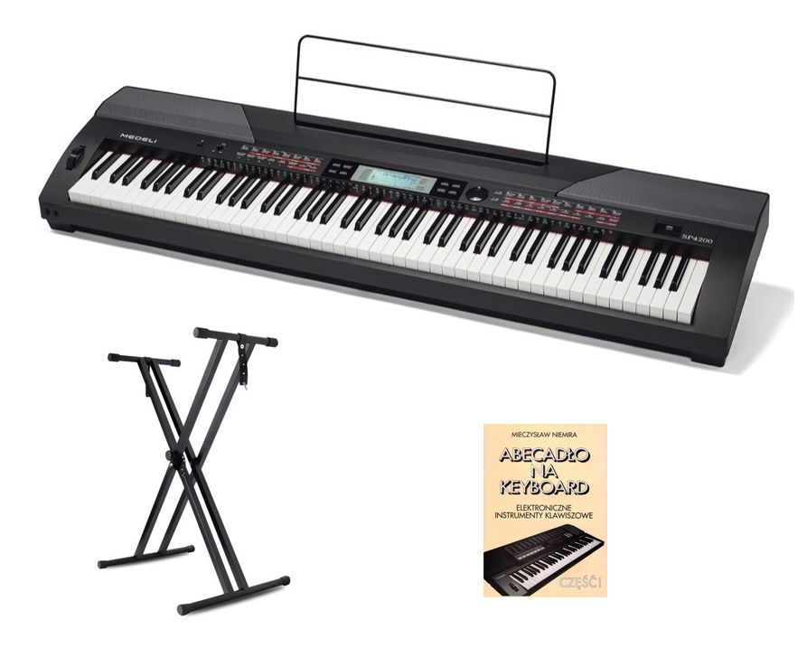 MEDELI SP 4200 - pianino cyfrowe i keyboard w jednym + statyw + książka