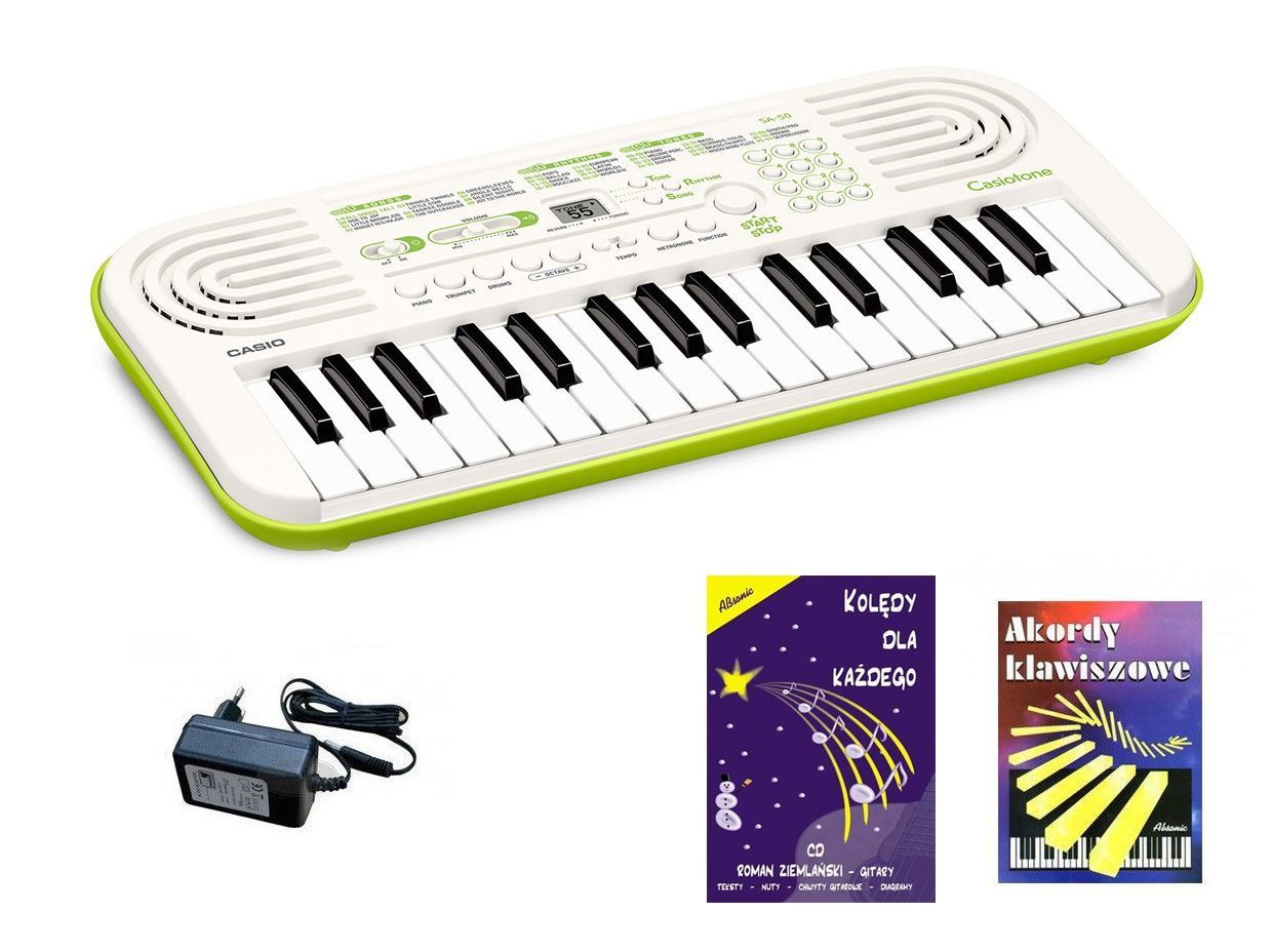 CASIO SA-50 - keyboard + zasilacz + książeczka + kolędy