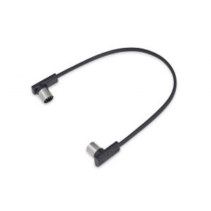 RockBoard Flat Patch Midi Cabel 30 cm/11 13/16", Black, angled Plug