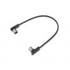 RockBoard Flat Patch Midi Cabel 30 cm/11 13/16", Black, angled Plug