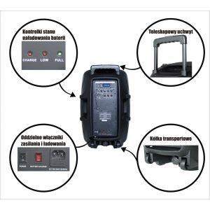 RH SOUND PP-2112ADX-CB HAND-HAND - zestaw nagłośnieniowy przenośny