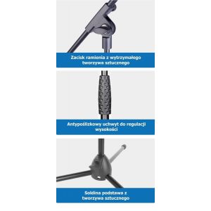 SSQ MS1 - statyw mikrofonowy łamany