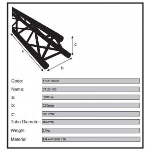 Duratruss DT 23/2-100 - kratownica (1m)