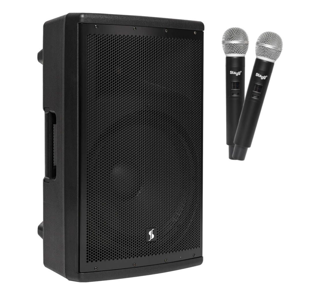 Stagg AS 15B - dwudrożna kolumna aktywna 400W UHF Stagg AS 15B - dwudrożna kolumna aktywna 400W UHF