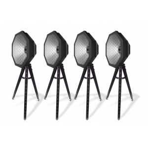 Flash Professional - 4x OCTO HELIOS1 4x30W 4w1 COB RGBW 4 sekcje Mk2 - Reflektor + statyw