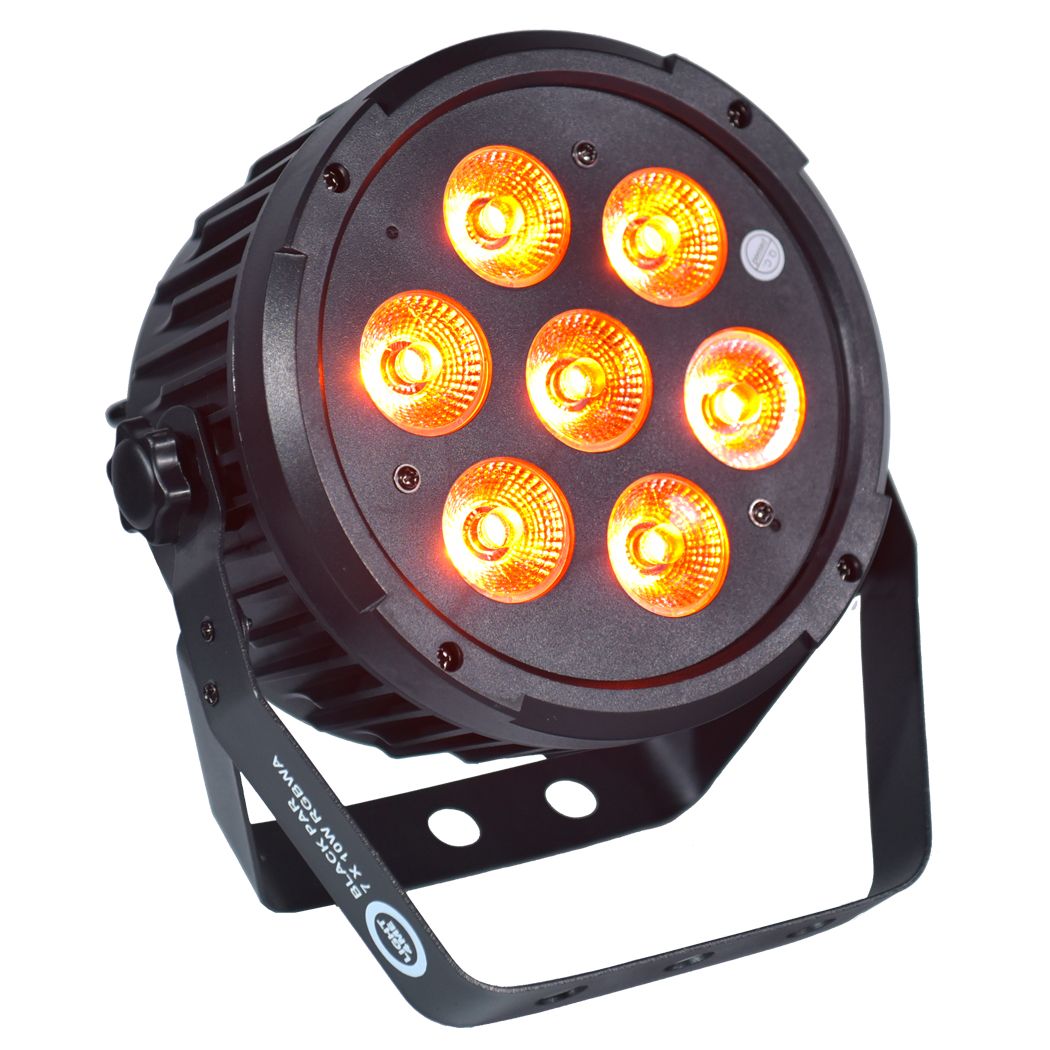 LIGHT4ME BLACK PAR 7x10W RGBWA LED mocny lekki LIGHT4ME BLACK PAR 7x10W RGBWA LED mocny lekki
