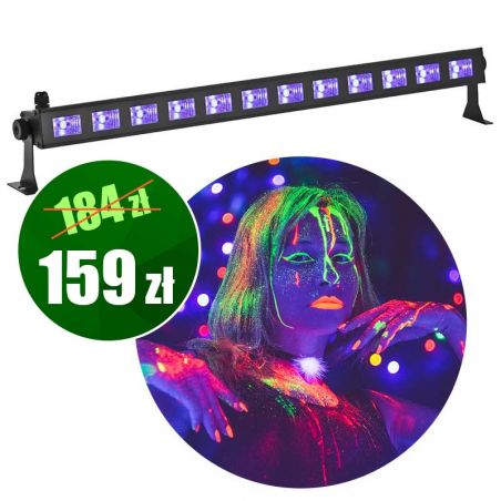 LIGHT4ME LED BAR UV 12 listwa belka LED 12x3W ultrafiolet