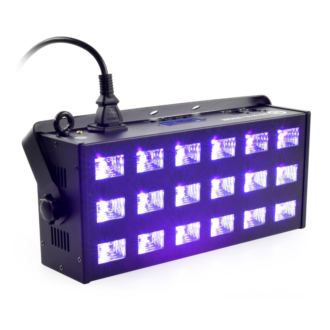 LIGHT4ME LED UV 18x3W reflektor + stroboskop DMX LIGHT4ME LED UV 18x3W reflektor + stroboskop DMX