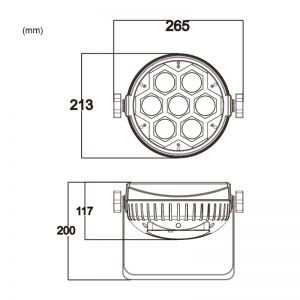 LIGHT4ME FRAME PAR 7x12 LED RGBW reflektor efekt