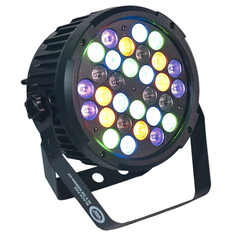 LIGHT4ME BLACK PAR 30x3W RGBA-UV LED reflektor sceniczny estradowy