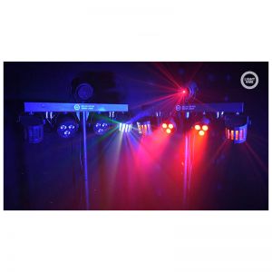 LIGHT4ME BELKA LED PAR DERBY LASER multiefekt świetlny zestaw oświetlenie disco