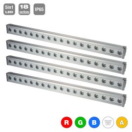 Flash 4x LED WASHER 18x5W RGBWA 18 Sections IP65 - zestaw belek BAR (F7200217)
