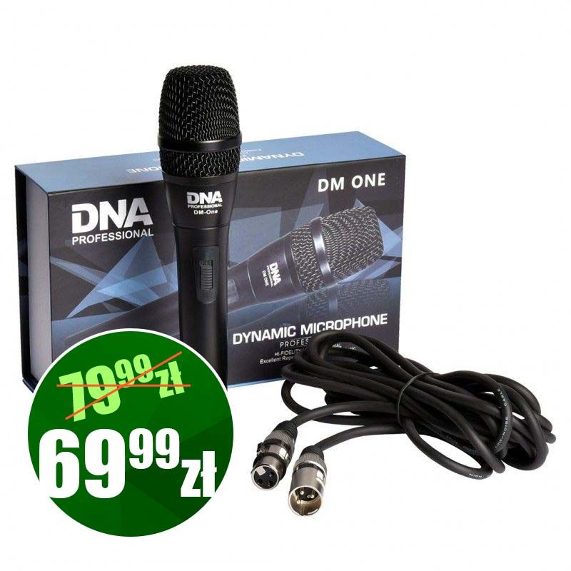 DNA DM ONE mikrofon wokalowy + przewód 5 m DNA DM ONE mikrofon wokalowy + przewód 5 m