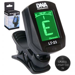 DNA LT23 stroik tuner na klips do gitary basu ukulele skrzypiec chromatyczny