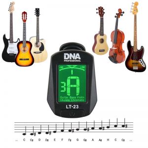 DNA LT23 stroik tuner na klips do gitary basu ukulele skrzypiec chromatyczny