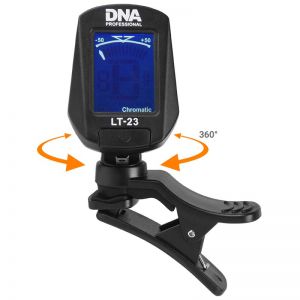 DNA LT23 stroik tuner na klips do gitary basu ukulele skrzypiec chromatyczny