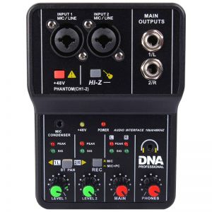 DNA MIX 2 mikser analogowy 2-kanałowy Hi-Z interfejs audio USB