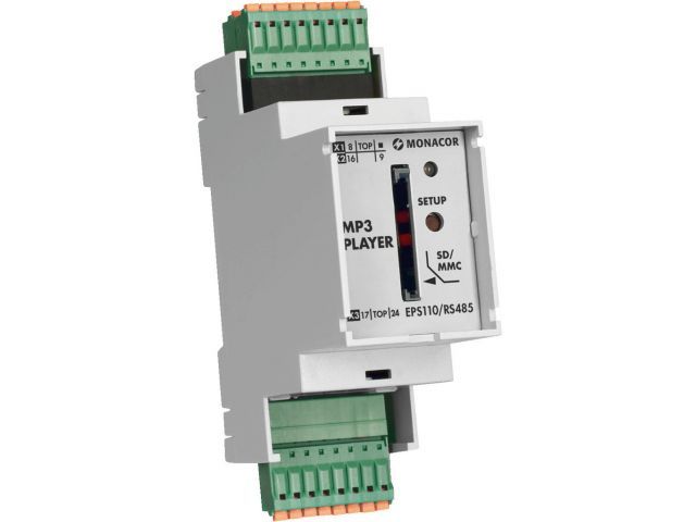 BXB EPS110/RS485 - Odtwarzacz MP3, montaż na szynie DIN